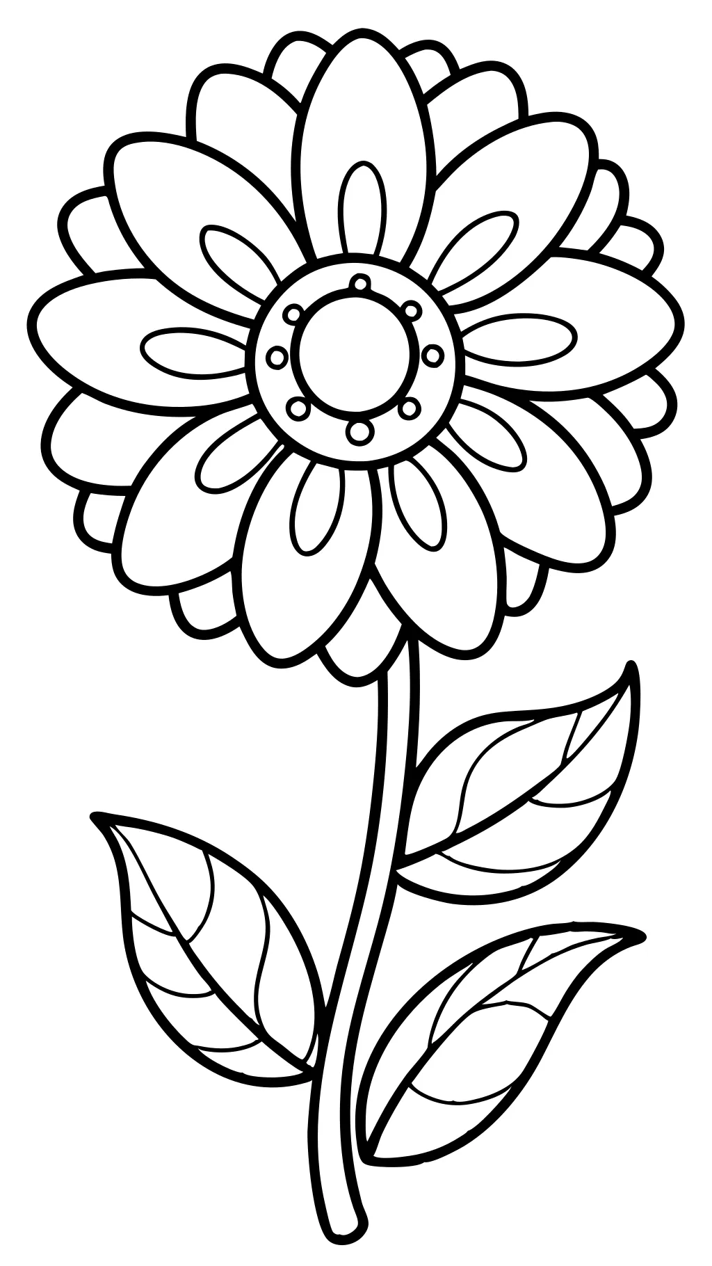 coloriages de fleurs faciles imprimables